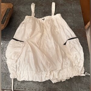 Urban Outfitters Babydoll Drawstring Strap Dress. Black detail. Small.